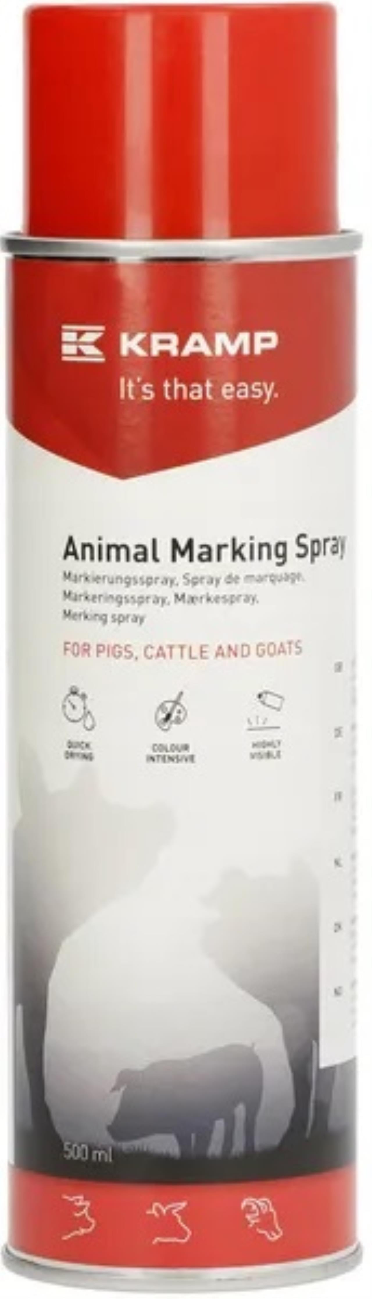 Markeringsspray, rød 500 ml. til dyr