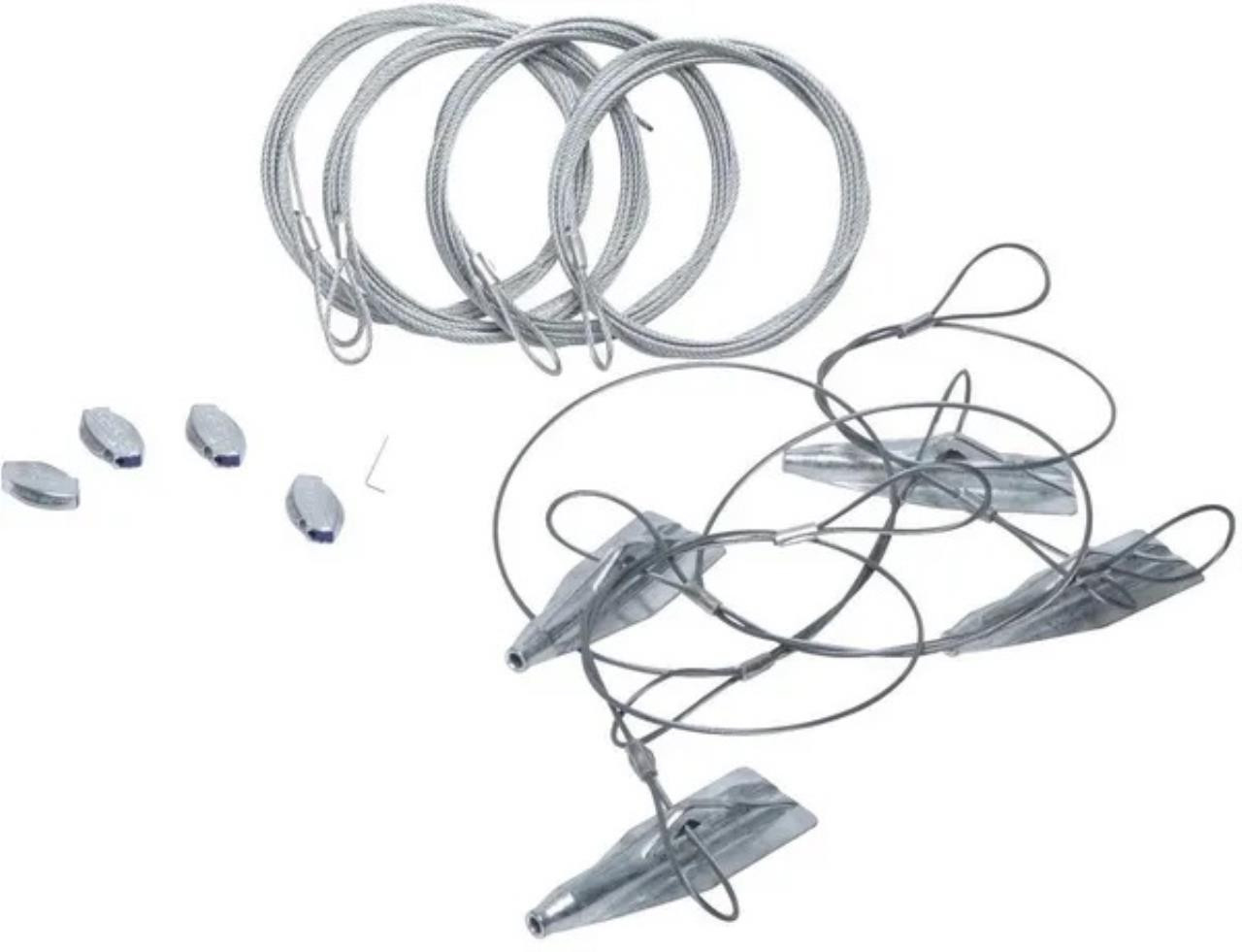 Jordanker stor Gripple (kpl 4 stk) med 4mm alu/zin