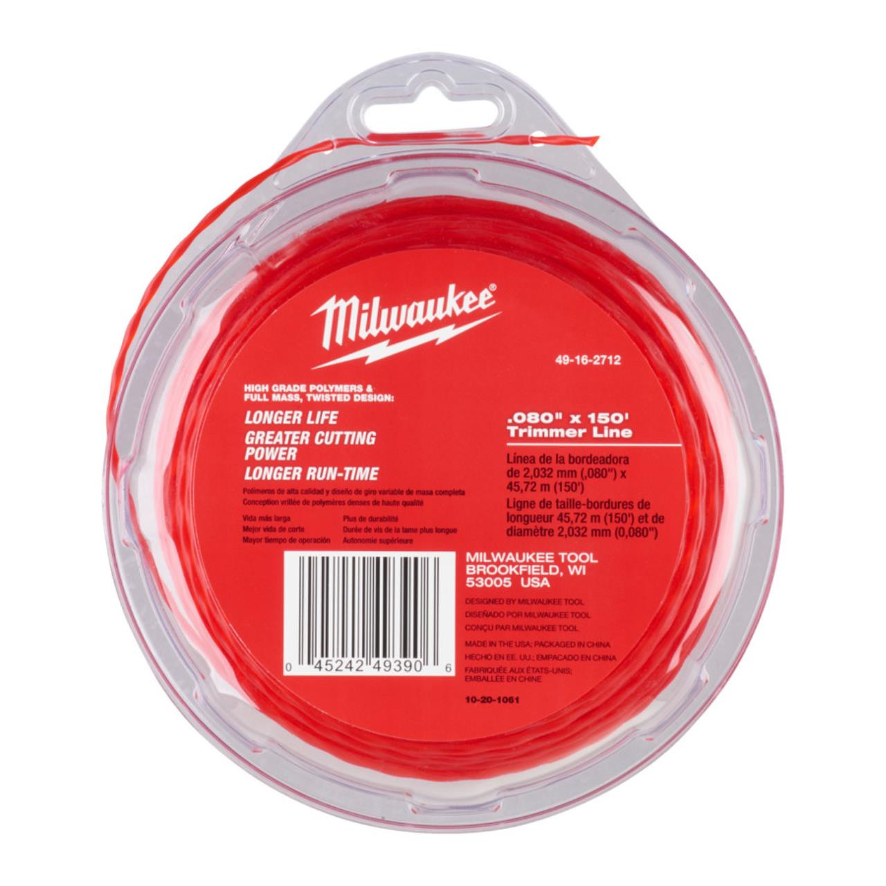 MILWAUKEE TRIMMERTRÅD 2MM X 45M